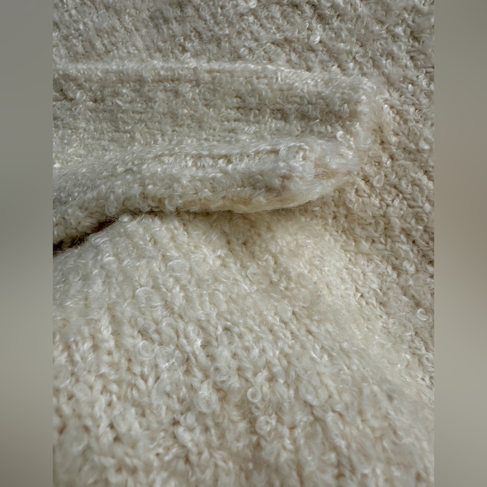NWT J.Crew cream roll-neck boucle sweater size Medium - Picture 7 of 10